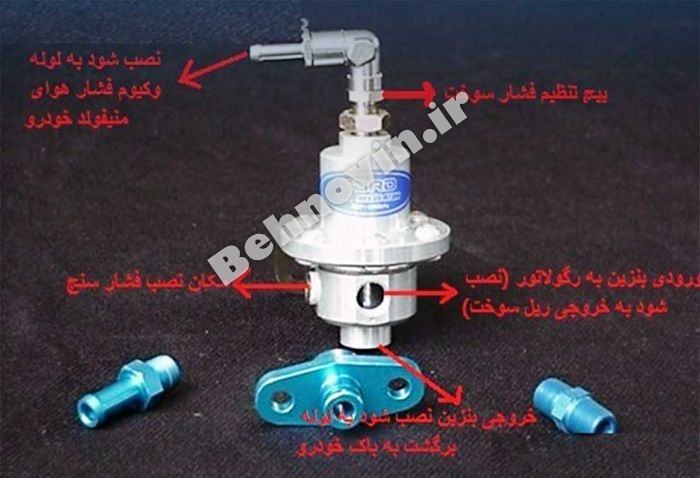 رگلاتور سوخت تنظیمی ( تنظیم فشار بنزین به میزان دلخواه ) FUEL REGULATOR