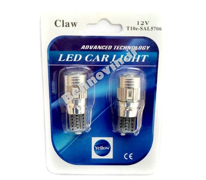 لامپ T10 لنزدار نارنجي Claw