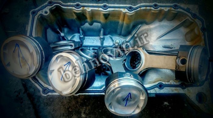 پیستون فورج توربویی ویسکو 206 تیپ 5 TU5 FORGED WIESCO PISTON SET 9.0:1