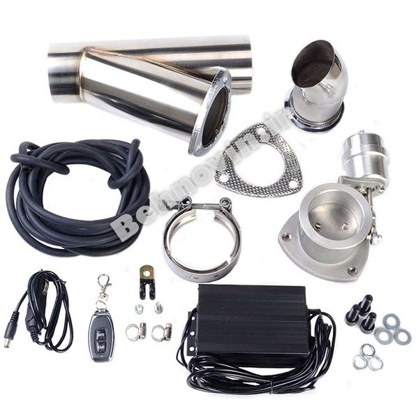 کیت اگزوز و دریچه اگزوز برقی وکیومی ریموت دار vaccum exhaust muffler